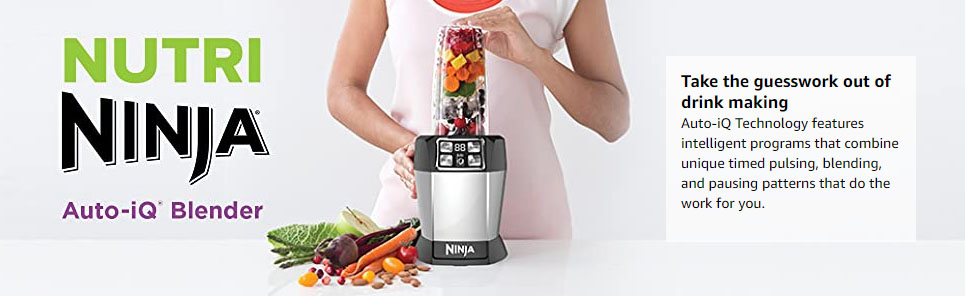 Ninja BL480D Nutri 1000 Watt Auto-IQ Base for Juices Shakes & Smoothies Details